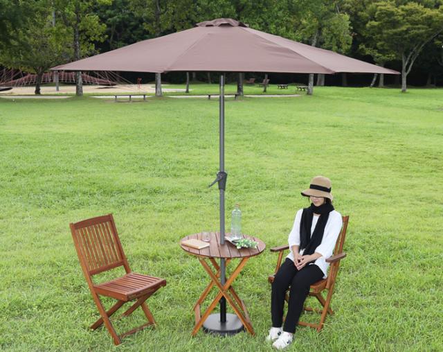 不二貿易 ガーデンパラソル アルミパラソル 270cm/85185 アイボリー