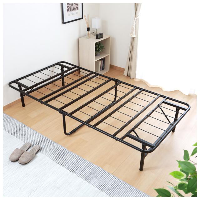 なっつんページ 不二貿易 87495 工具不要折りたたみパイプベッド easy（ブラック