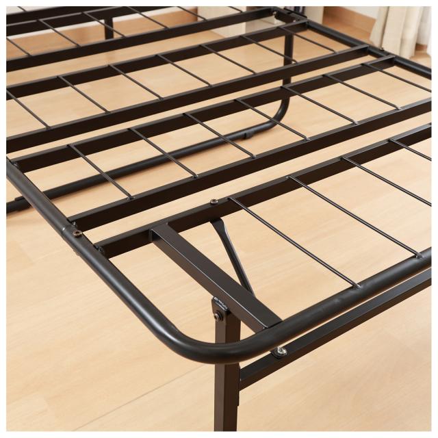 なっつんページ 不二貿易 87495 工具不要折りたたみパイプベッド easy（ブラック