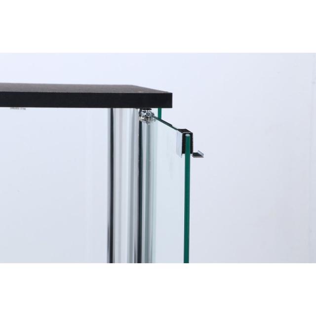 不二貿易 ガラスディスプレイケース(クリア) TMG-G53-1(ブラック