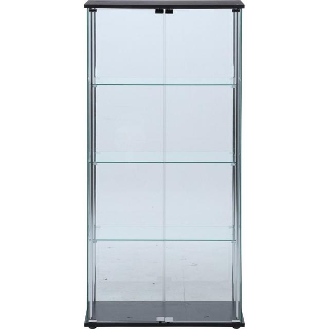 不二貿易 98882 ガラスコレクションケース TMG-G53-1 (ブラック)（約