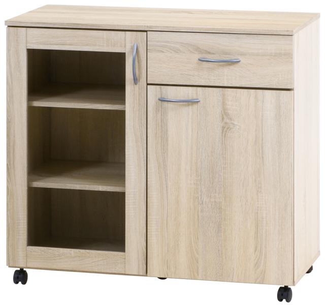 不二貿易 99903 キッチン収納キャビネット 90×40（アンティークホワイト）[99903フジボウエキ] 返品種別B