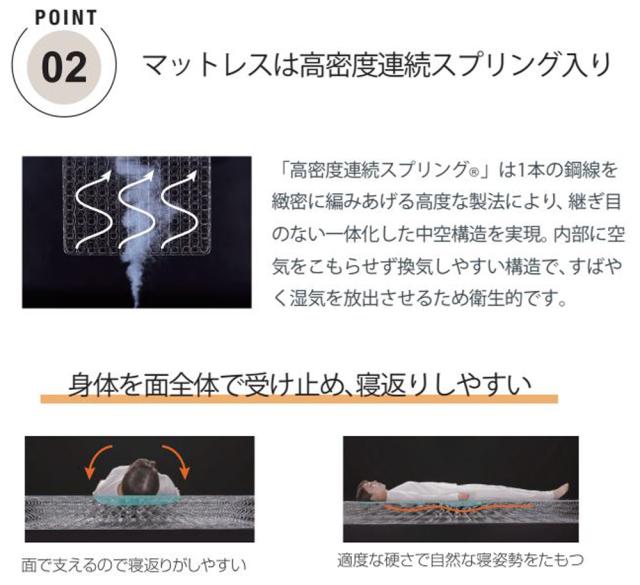 フランスベッド パンテオン401(サイズ(約)：幅97×長さ190(収納時：42)×高さ32(収納時：113cm） 折りたたみベッド 49167100返品種別B_2