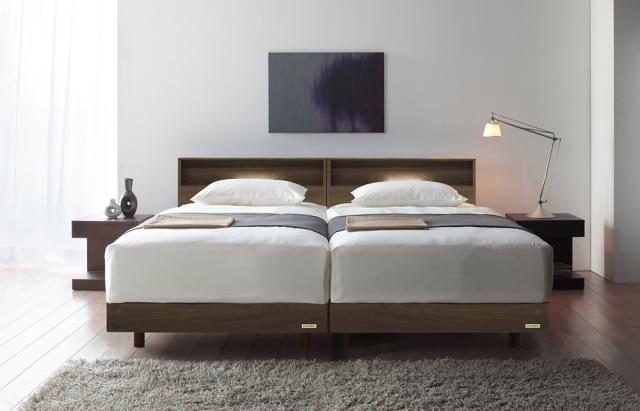 フランスベッド プレミア70 キャビネット付き レッグタイプ (シングル・ウォールナット) FRANCEBED PR-70-06CLGS-WN返品種別B_1