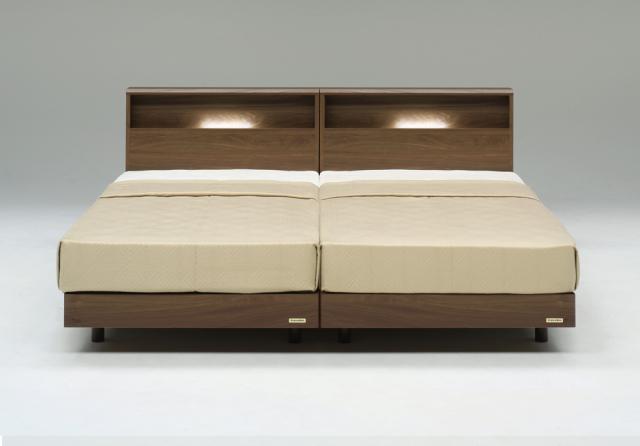 フランスベッド プレミア70 キャビネット付き レッグタイプ (シングル・ウォールナット) FRANCEBED PR-70-06CLGS-WN返品種別B_3