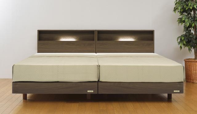 フランスベッド プレミア70 キャビネット付き レッグタイプ (クイーン・ウォールナット) FRANCEBED PR-70-06CLGQ-WN返品種別B_2