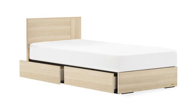 東谷 B-80D-BR ダブルベッド(ブラウン・幅142×奥行207×高さ75cm