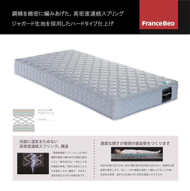 フランスベッド 高密度連続スプリング マットレス(ダブル・幅1440×長さ
