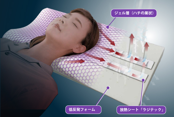 フランスベッド ズカンピロー（ラベンダー・サイズ：60cmx40cmx13cm