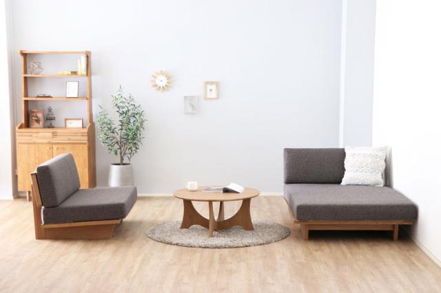 東馬 メディチ　1.5Pシェーズロングソファ BR（ブラウン） 54682050返品種別Aの通販は