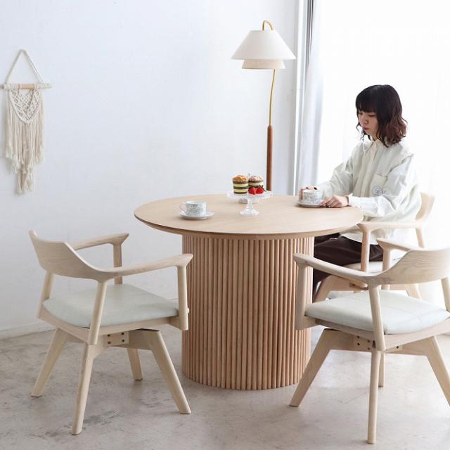 東馬 UP ロペ形ダイニングテーブル100cm(ガラスなし) SNA(シャビーナチュラル) 54688580返品種別B_3