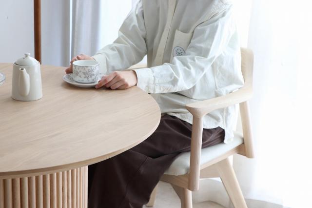 東馬 UP ロペ形ダイニングテーブル100cm(ガラスなし) SNA(シャビーナチュラル) 54688580返品種別B_7