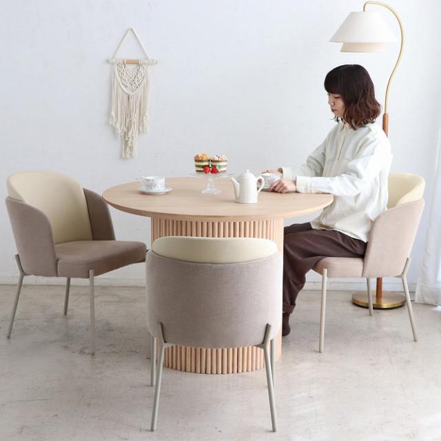東馬 UP ロペ形ダイニングテーブル100cm(ガラスなし) SNA(シャビーナチュラル) 54688580返品種別B_10