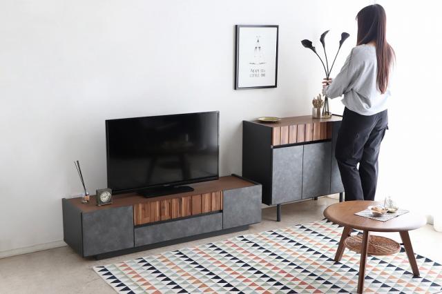 東馬 54689130 CRE(クリート) サイドボード120cm CL(コンクリート)[54689130TOHMA] 返品種別A_15