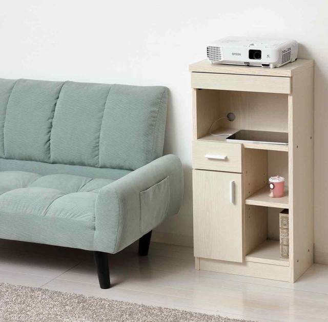 NEWルーター収納40 白木目 クロシオ 27140 (63-1223-29)