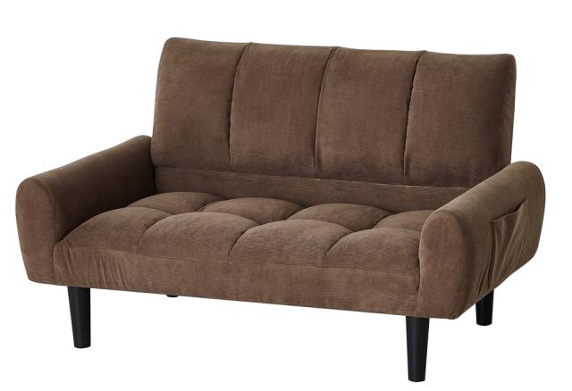 クロシオ 28747 2人掛けコーデュロイソファー(幅112.5×奥行63×高さ66cm・コーヒーブラウン)[28747クロシオ] 返品種別A
