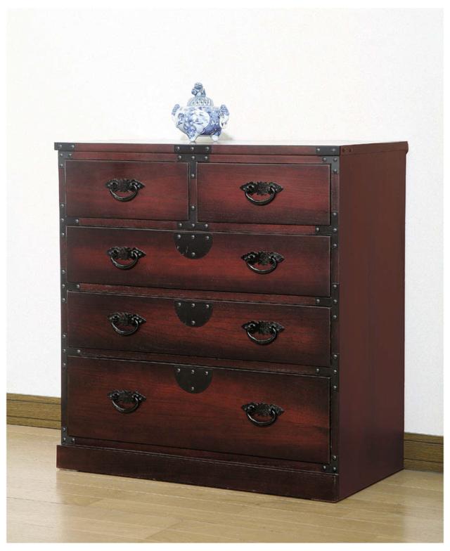 クロシオ 64734 民芸調　引出箪笥[64734クロシオ] 返品種別A