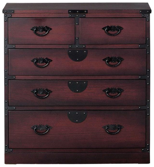 クロシオ 64734 民芸調　引出箪笥[64734クロシオ] 返品種別A