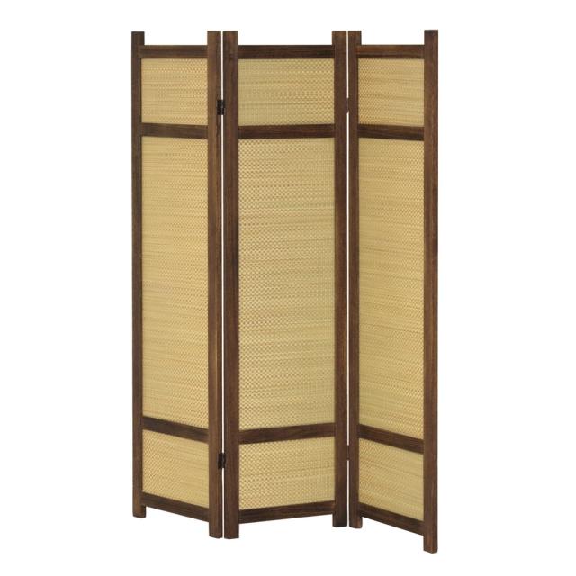 クロシオ 64856(クロシオ) 焼桐 スクリーン3連　完成品サイズ(約)：幅40×奥行2×高さ152.5cm（1枚）[64856クロシオ] 返品種別A
