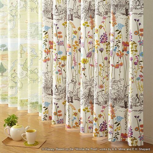 スミノエ(SUMINOE) POOH/ガーデンプレイス 遮光2級カーテン 1枚入り（幅100×高さ135cm・ピンク） M1106-100-135返品種別A