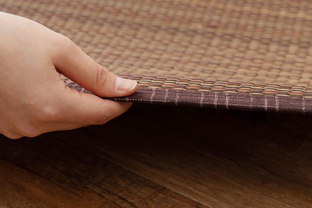 HAGIHARA(萩原) ナンプウE8BRF 裏付き い草カーペット 南風 江戸間8畳（348×352cm・ブラウン）[ナンプウE8BRF] 返品種別A_6