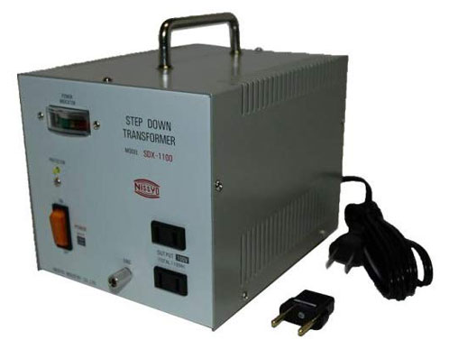 日章工業 SDX-1100 海外用変圧器（ダウントランス）Cプラグ対応