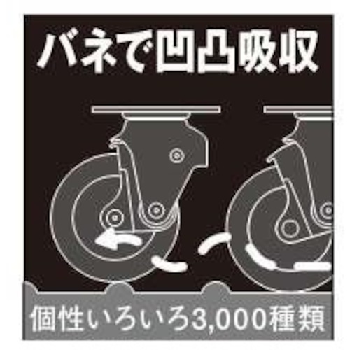 ハンマーキャスター クッションねじ式自在ウレタン車 100mm M12×P1.75mm 線径2.0mm 940BEAUZ100M1220BAR01返品種別B_1