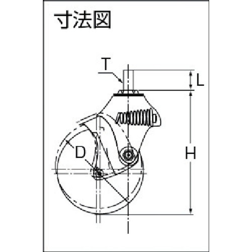ハンマーキャスター クッションねじ式自在ウレタン車 100mm M12×P1.75mm 線径2.0mm 940BEAUZ100M1220BAR01返品種別B_2