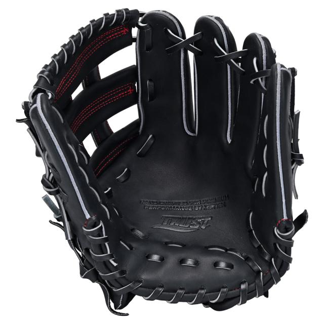 ザナックス 軟式 トラスト ベーシックライン 一般内野手用グラブ【右投用】（ブラック・サイズ：29.5cm） BRG25NH1T-90-R返品種別A