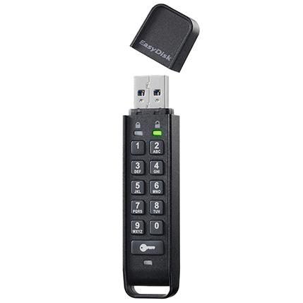 アイ・オー・データ機器｜I-O DATA USB 3.2 Gen 1(USB 3.0)対応 パスワードボタン付き セキュリティUSBメモリー 32G ED-HB3/32G返品種別B