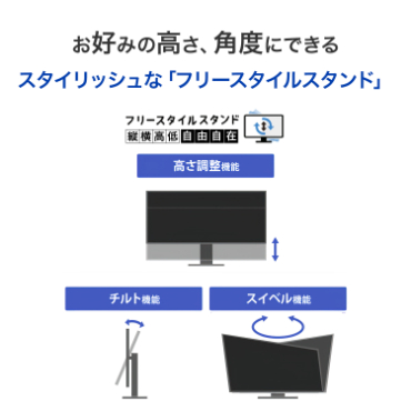 アイ・オー・データ機器｜I-O DATA LCD-CWQ341SDB-FX 液晶ディスプレイ(34型/ADS/UWQHD 3440×1440/120Hz/3ms/HDR10/HDMI/DP/USB Type-C/VESA/5年保証・無輝点保証)(ブラック)アイオーデータ フリースタイルスタンド[LCDCWQ341SDBFX] 返品種別A_11