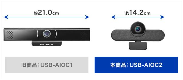 I/Oデータ USB-AIOC2 マイク・スピーカー一体型 USBカメラアイ・オー・データ[USBAIOC2] 返品種別A