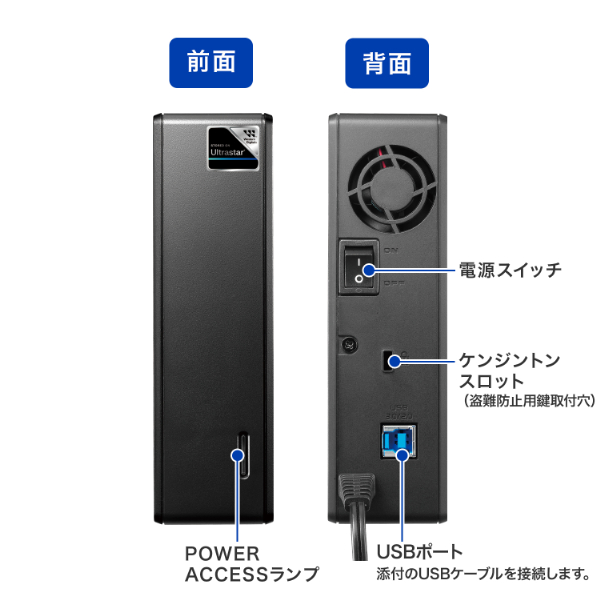 アイ・オー・データ機器｜I-O DATA 法人向け 5年保証対応 Ultrastar採用 外付けハードディスク（USB 5Gbps） 8TB  HDJA-UTU8返品種別B_2