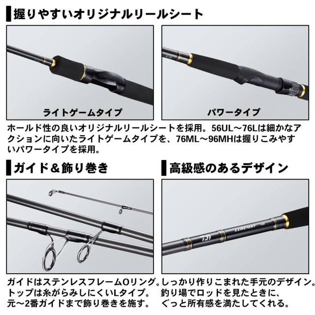 ダイワ 18 ルアーニスト 96M 18 ルアーニスト 96M 9.6ft 2ピース スピニングDAIWA LURENIST シーバス[01480795ダイワ] 返品種別A