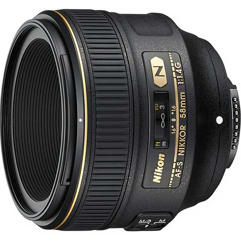 ニコン AFS58F1.4G AF-S NIKKOR 58mm f/1.4G※FXフォーマット用レンズ（36mm×24mm）[AFS58F14G] 返品種別A