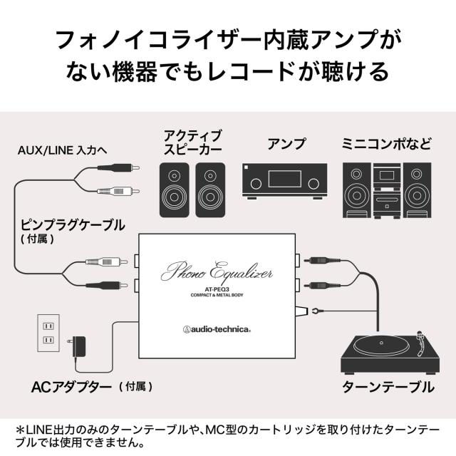 オーディオテクニカ AT-PEQ3 MM専用フォノイコライザーaudio-technica[ATPEQ3] 返品種別A_2