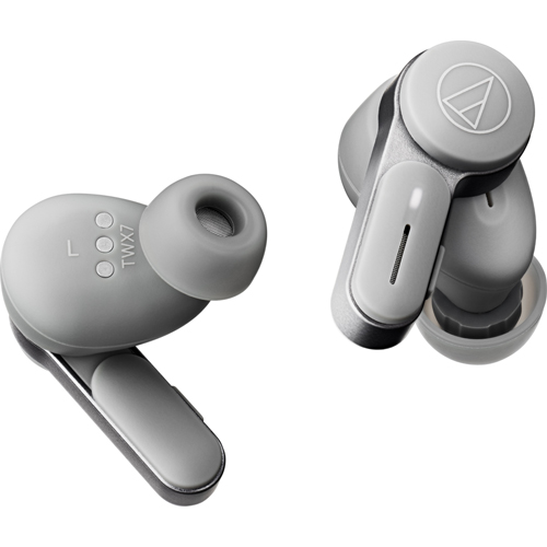 オーディオテクニカ ノイズキャンセリング機能搭載　完全ワイヤレスBluetoothイヤホン（グレー） audio-technica ATH-TWX7-GY返品種別A