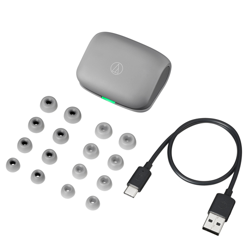 オーディオテクニカ ノイズキャンセリング機能搭載　完全ワイヤレスBluetoothイヤホン（グレー） audio-technica ATH-TWX7-GY返品種別A_3