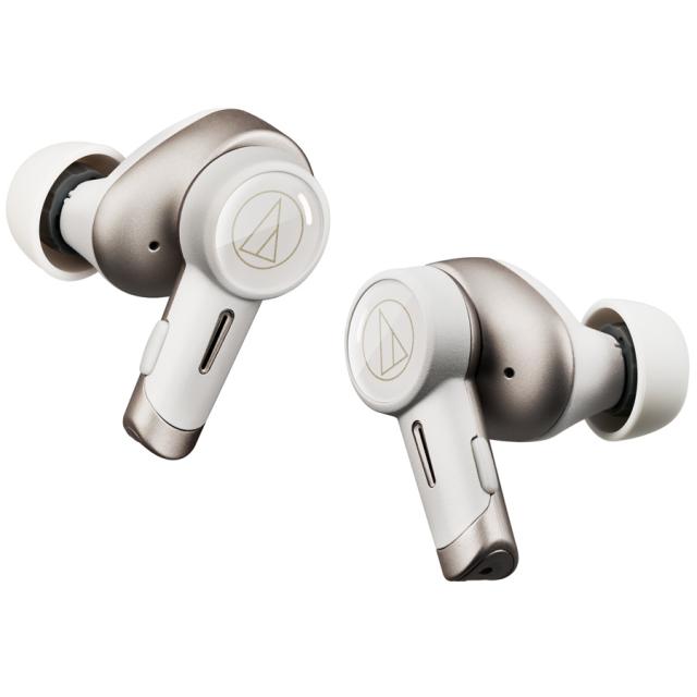 オーディオテクニカ ノイズキャンセリング機能搭載　完全ワイヤレスBluetoothイヤホン（ホワイト） ATH-TWX9MK2WH返品種別A