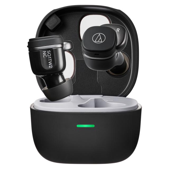 オーディオテクニカ ノイズキャンセリング機能搭載　完全ワイヤレスBluetoothイヤホン（ブラック） ATH-SQ1TW2NC-BK返品種別A_1