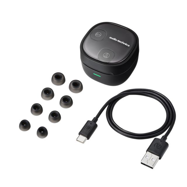 オーディオテクニカ ノイズキャンセリング機能搭載　完全ワイヤレスBluetoothイヤホン（ブラック） ATH-SQ1TW2NC-BK返品種別A_2
