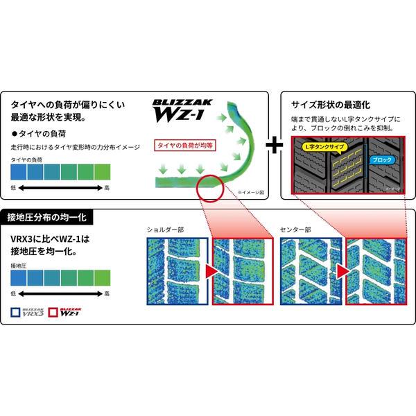 ブリヂストン スタッドレスタイヤ BLIZZAK WZ-1 PXR03185 255/45 R20 XL 105Q/タイヤ1本【他商品との同時購入不可】 PXR03185返品種別B_11