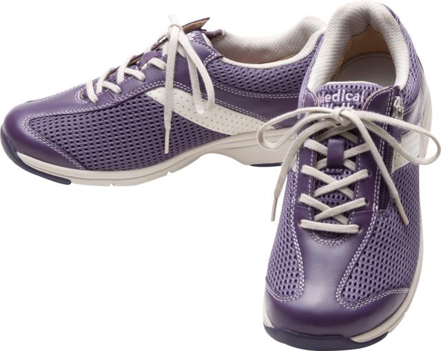 アサヒメディカルウォーク MS-L-パプル-225 レディース ウォーキングシューズ メディカルウォーク MS-L（パープル・サイズ：22.5cm）KV77199[MSLパプル225] 返品種別A
