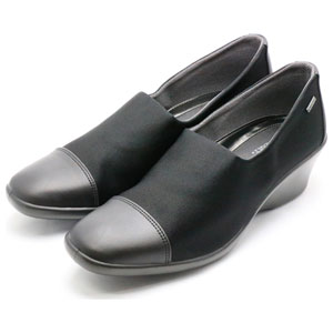 アサヒシューズ レディース ゴアテックス 防水カジュアルパンプス（ブラック・23.0cm） TDY39-38 BK 23.0返品種別A