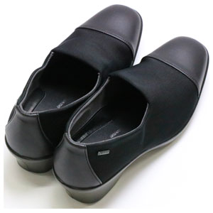 アサヒシューズ レディース ゴアテックス 防水カジュアルパンプス（ブラック・23.0cm） TDY39-38 BK 23.0返品種別A