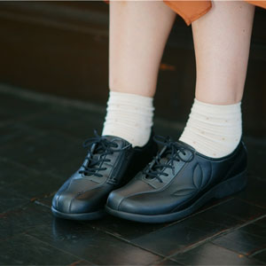 アサヒシューズ L135BK 25.0 婦人 ウォーキングシューズ（ブラック・25.0cm）快歩主義 KS23514[KHSL135BK250] 返品種別A