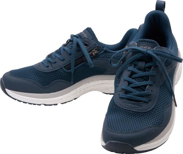 アサヒメディカルウォーク WK-M032-NV-245 メンズ ウォーキングシューズ メディカルウォーク WK M032（ネイビー・サイズ：24.5cm）KV78501[WKM032NV245] 返品種別A