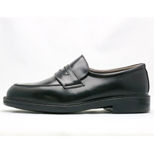 アサヒシューズ 紳士　ビジネスシューズ　（ブラック・24.5cm） 通勤快足 AM31241 ローファータイプ TK31-24 BK 24.5返品種別A