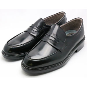 アサヒシューズ 紳士　ビジネスシューズ　（ブラック・26.5cm） 通勤快足 AM31241 ローファータイプ TK31-24 BK 26.5返品種別A