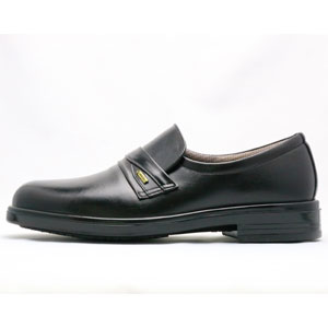 アサヒシューズ 紳士　ビジネスシューズ　（ブラック・25.5cm） 通勤快足 AM31251 プレーンスリッポン TK31-25 BK 25.5返品種別A